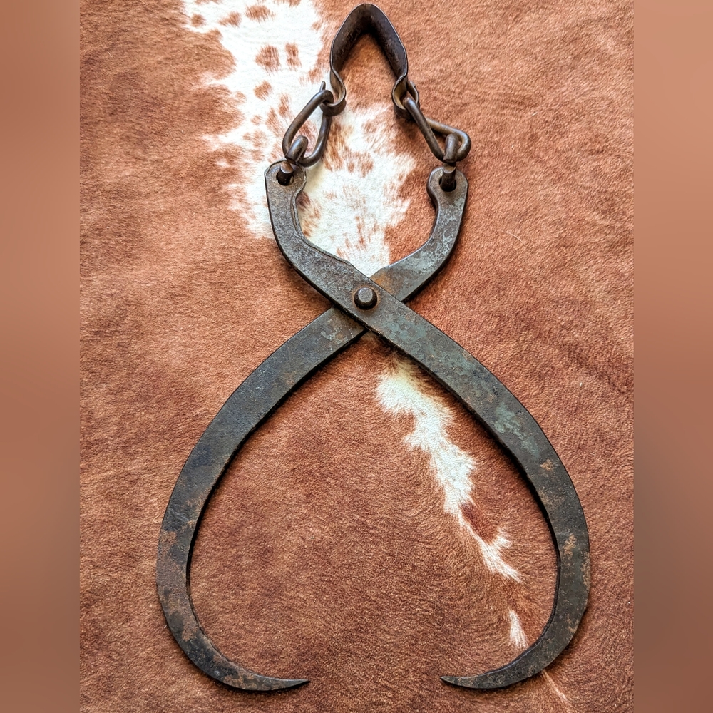 Vintage Antique Collectible Farmhouse Decor Ice Block Tongs